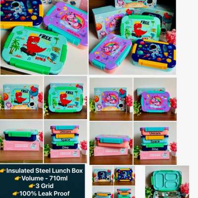 Insulated cartoon printed Steel Lunch Box