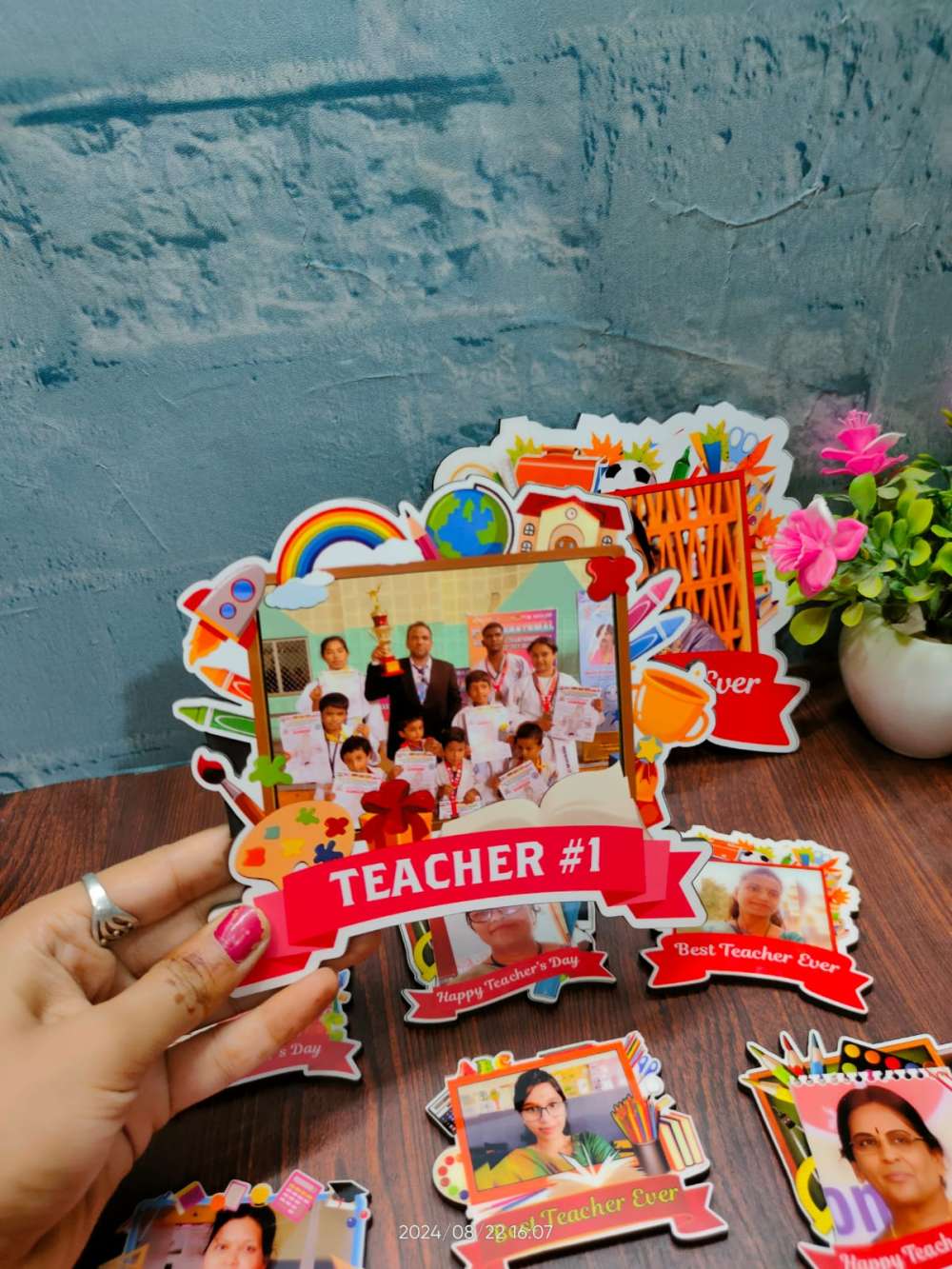 Teachers day photo magnet