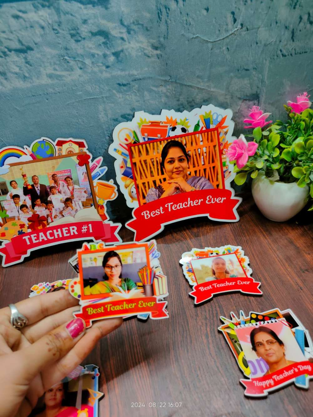Teachers day photo magnet