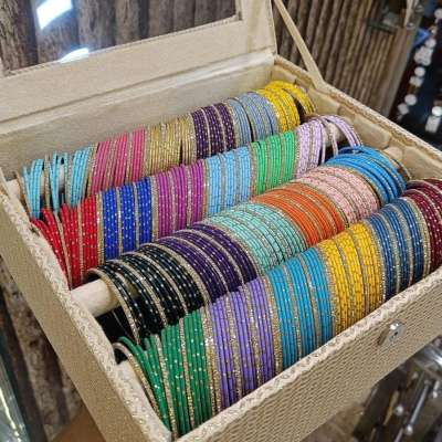 Metal glossy finished bangles box