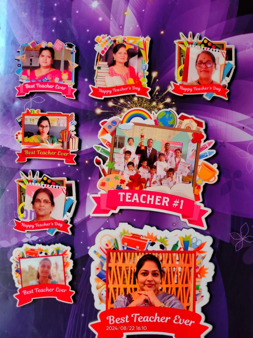 Teachers day photo magnet