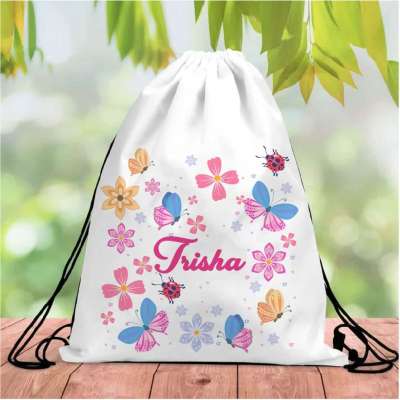 Personalised drawstring bag
