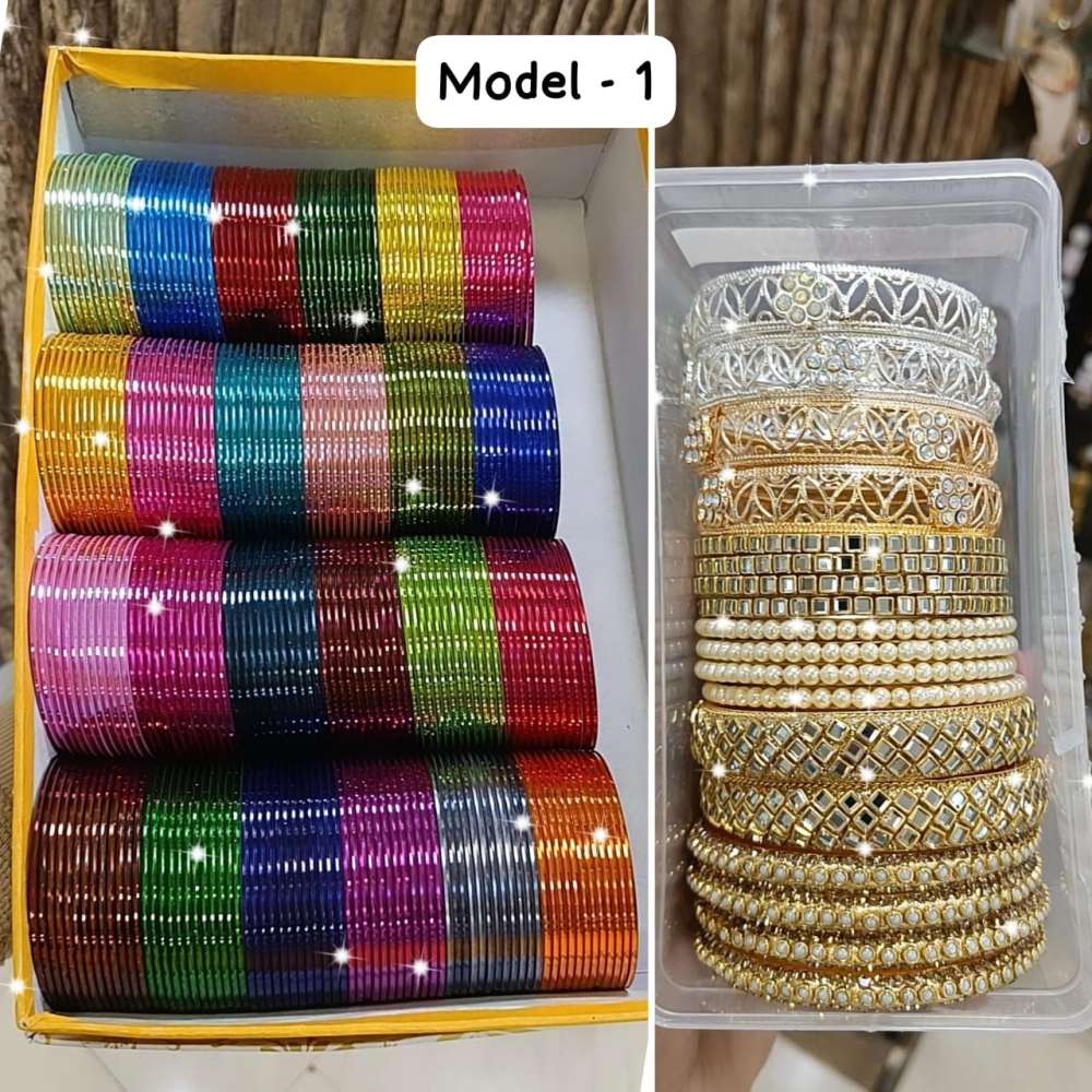 24 dozen premium quality metal bangles combo