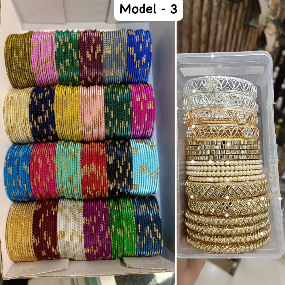 24 dozen premium quality metal bangles combo