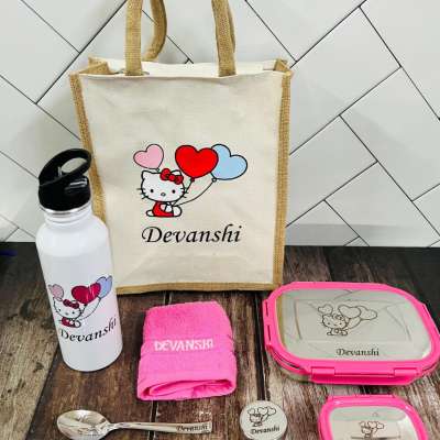 Personalized Lunch box with bag combo offer