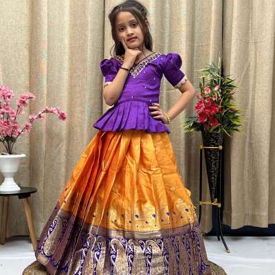 Kids Lehenga Choli With MaggamWork