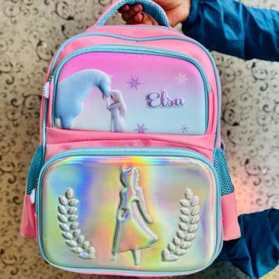 3 Zipper School Bag with name