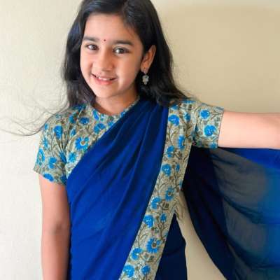 Ready to wear Saree with Stiched Blouse for Kids