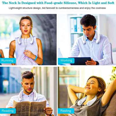 Portable Rechargeable Neck Fan Bladeless Smart Mini Hand Free High Speed Fan