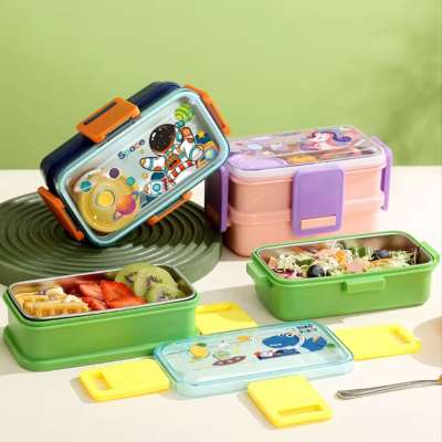 Double decker Stainless steel lunch boxes