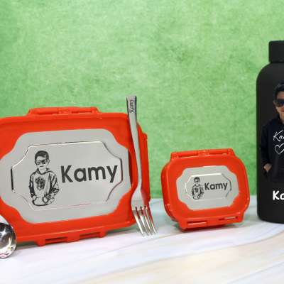 Lunch box with bottle combo
