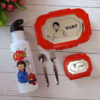 Tiffin box combo set with print