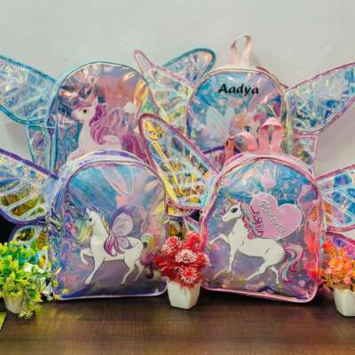 Premium quality holographic unicorn wings bag