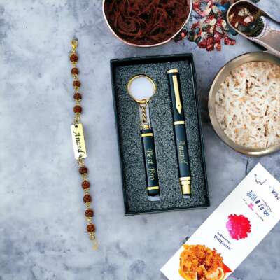 Pure brass pen with keychain