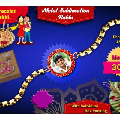 Metal bracelet rakhis