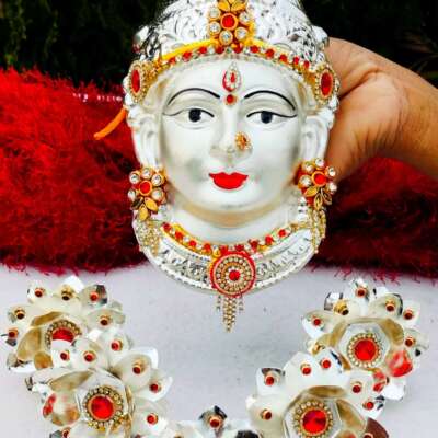 German silver face with 5 silver lotus