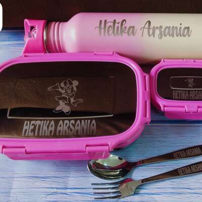 Veigo brand jumbo tiffin with steel sipper bottle