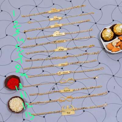 Bracelet Style Metal Rakhi