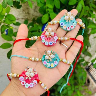 Resin Base Name Rakhi