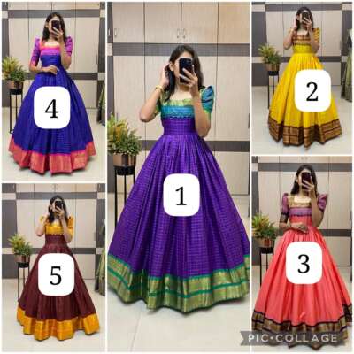 Cotton silk gown
