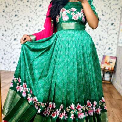 Maggam work bhandini dress
