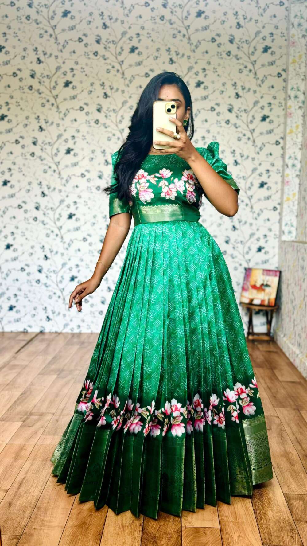 Maggam work bhandini dress