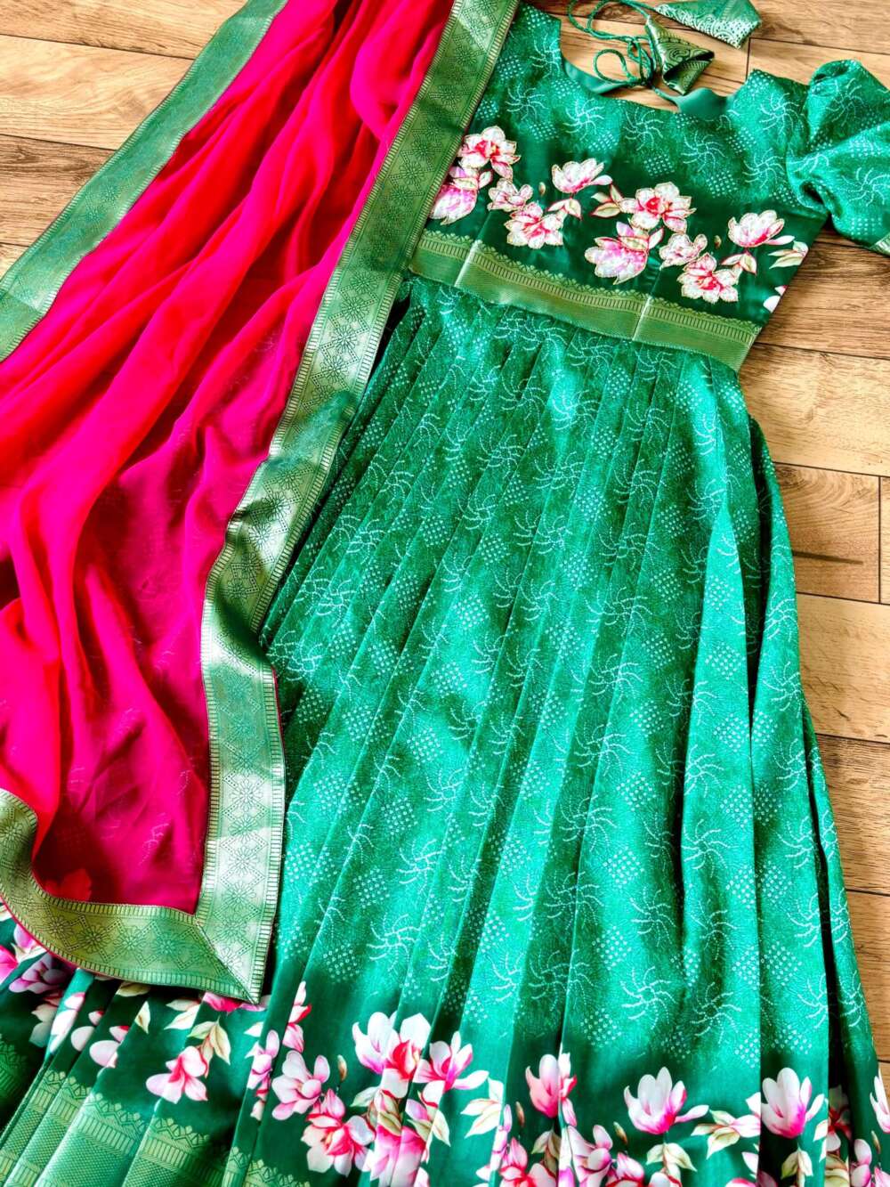 Maggam work bhandini dress