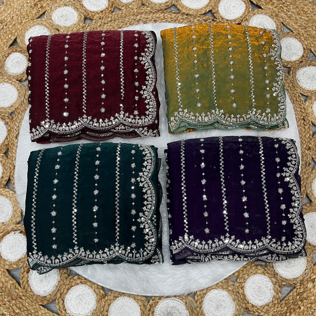 Pure space silk saree with heavy work