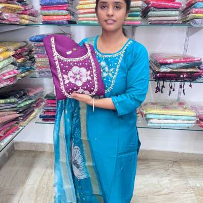 Muslin silk Handwork 3 piece set