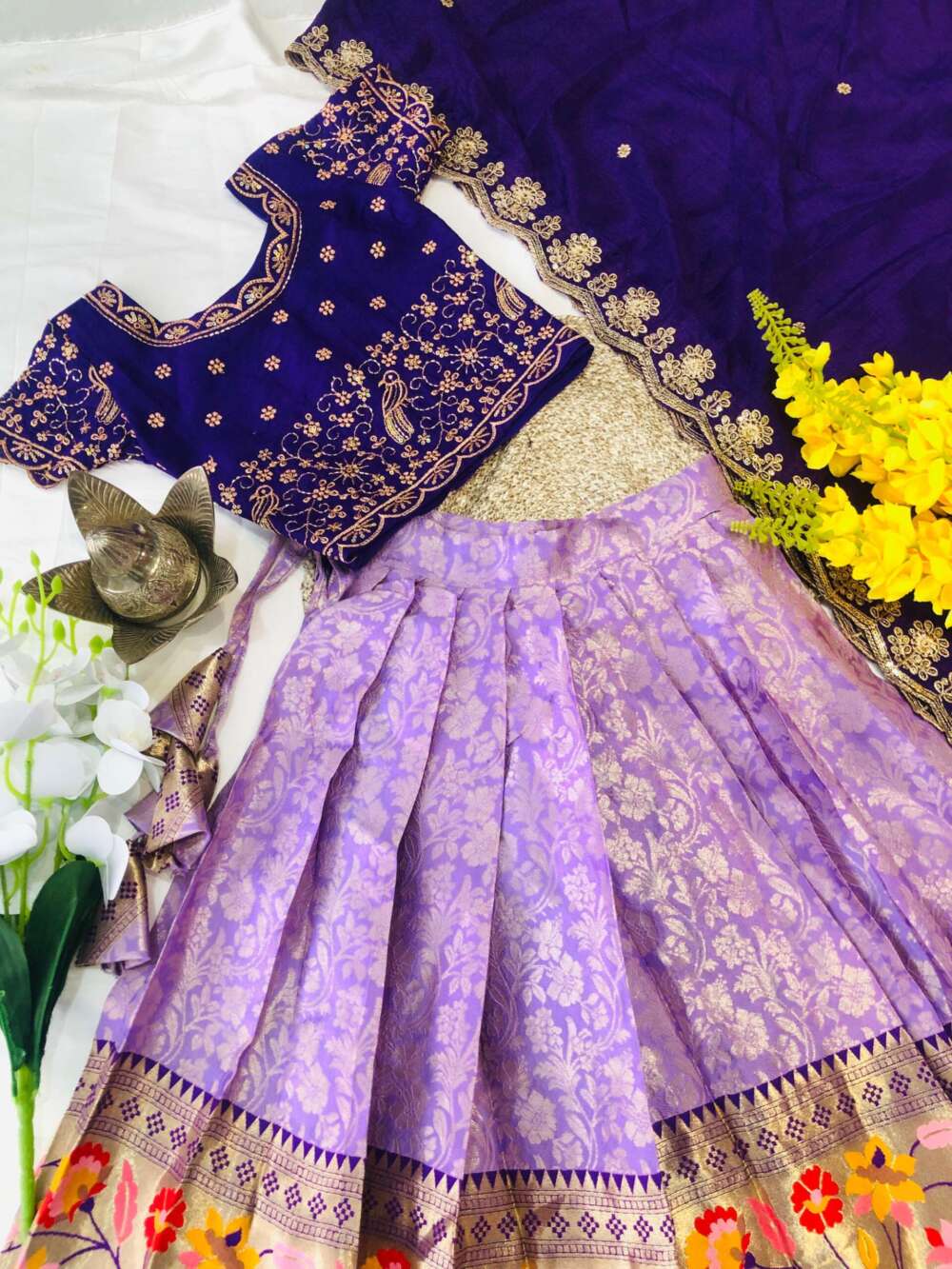 Kids half saree with Voni