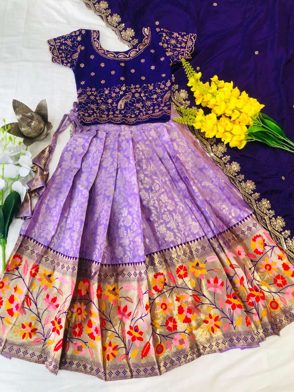 Kids half saree with Voni