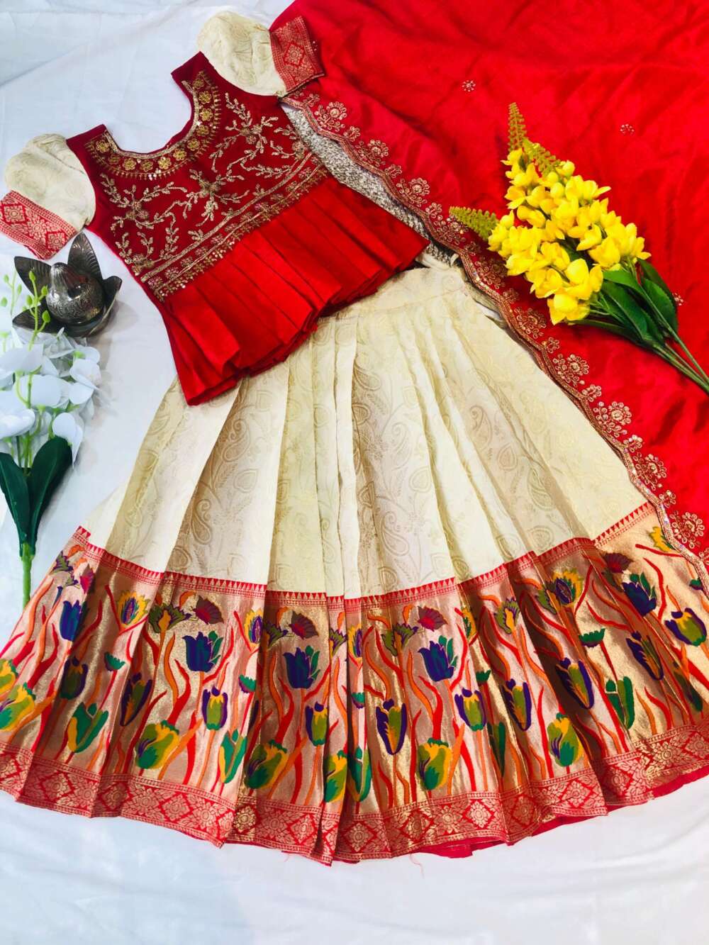 Kids half saree with Voni