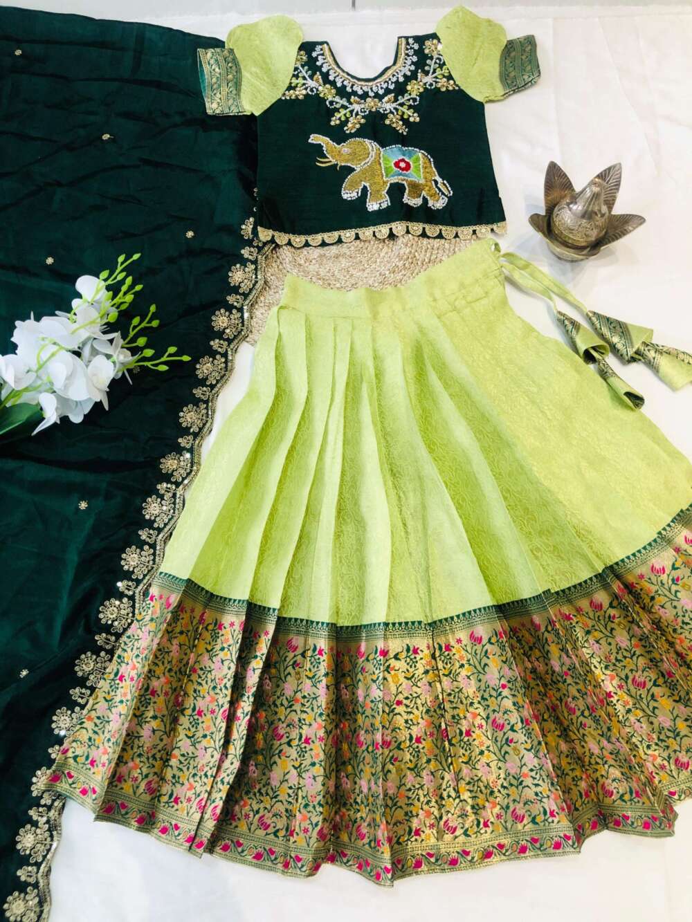 Kids half saree with Voni