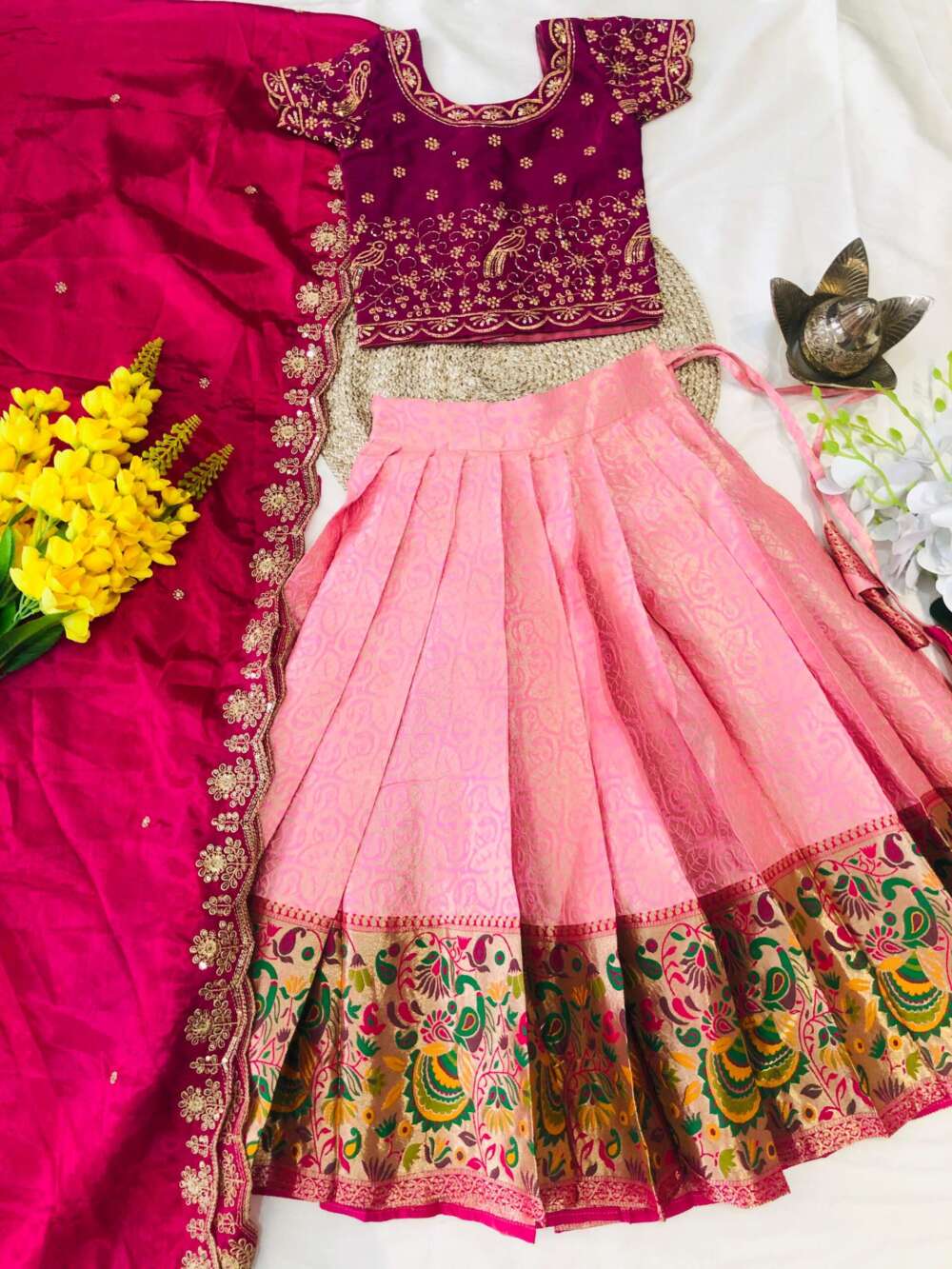 Kids half saree with Voni