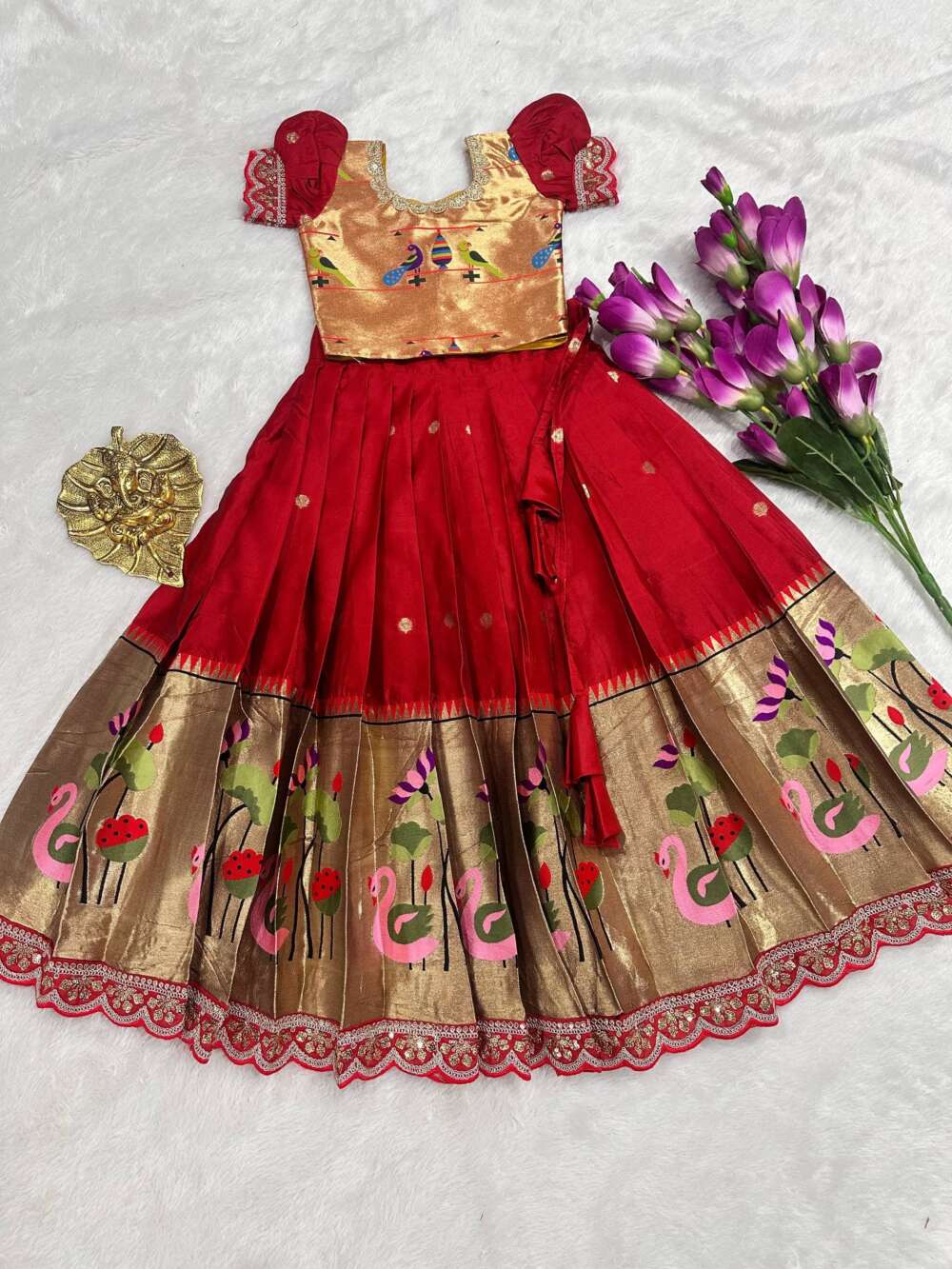 Heavy Paithani Silk Lehenga