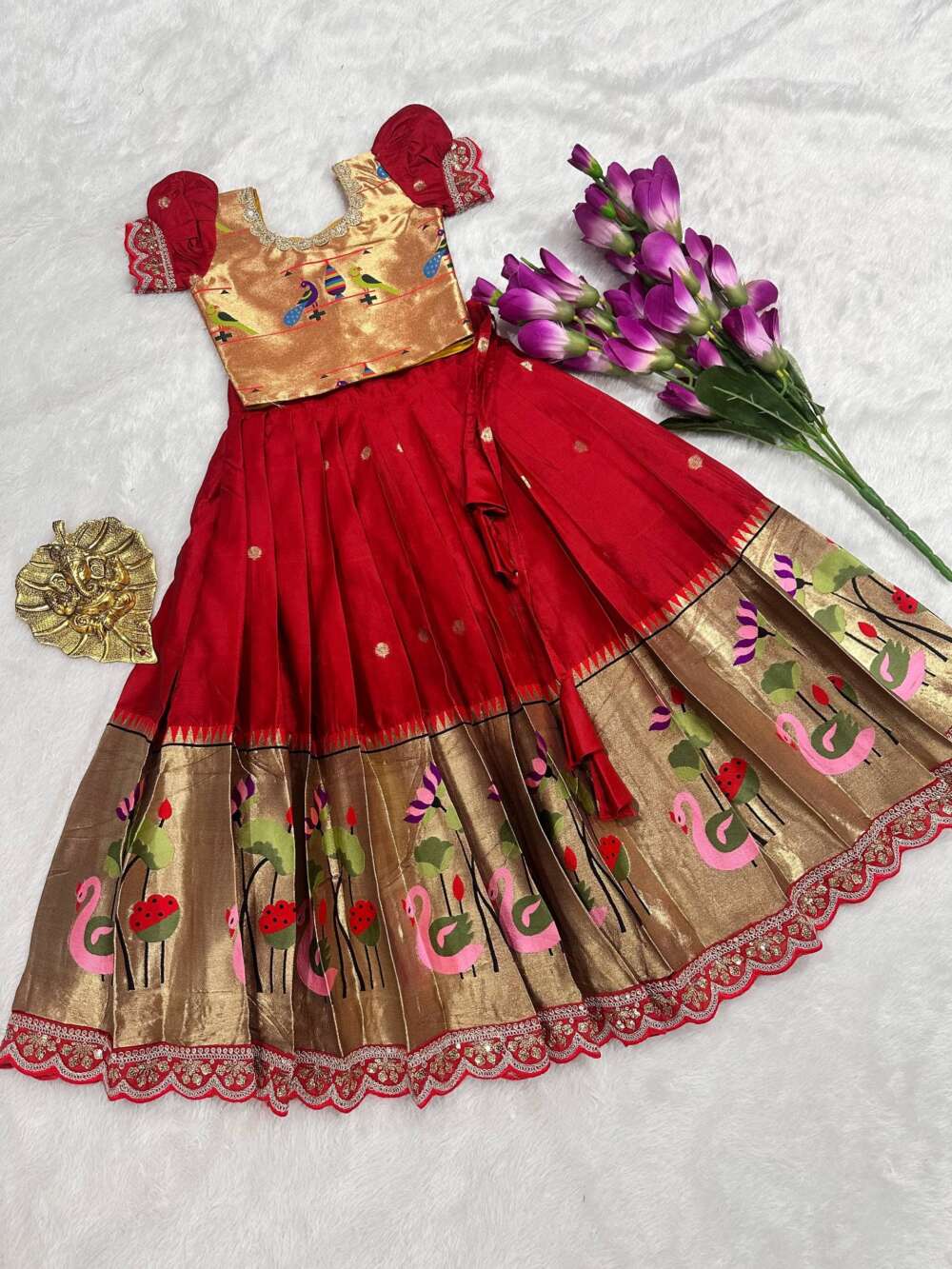 Heavy Paithani Silk Lehenga