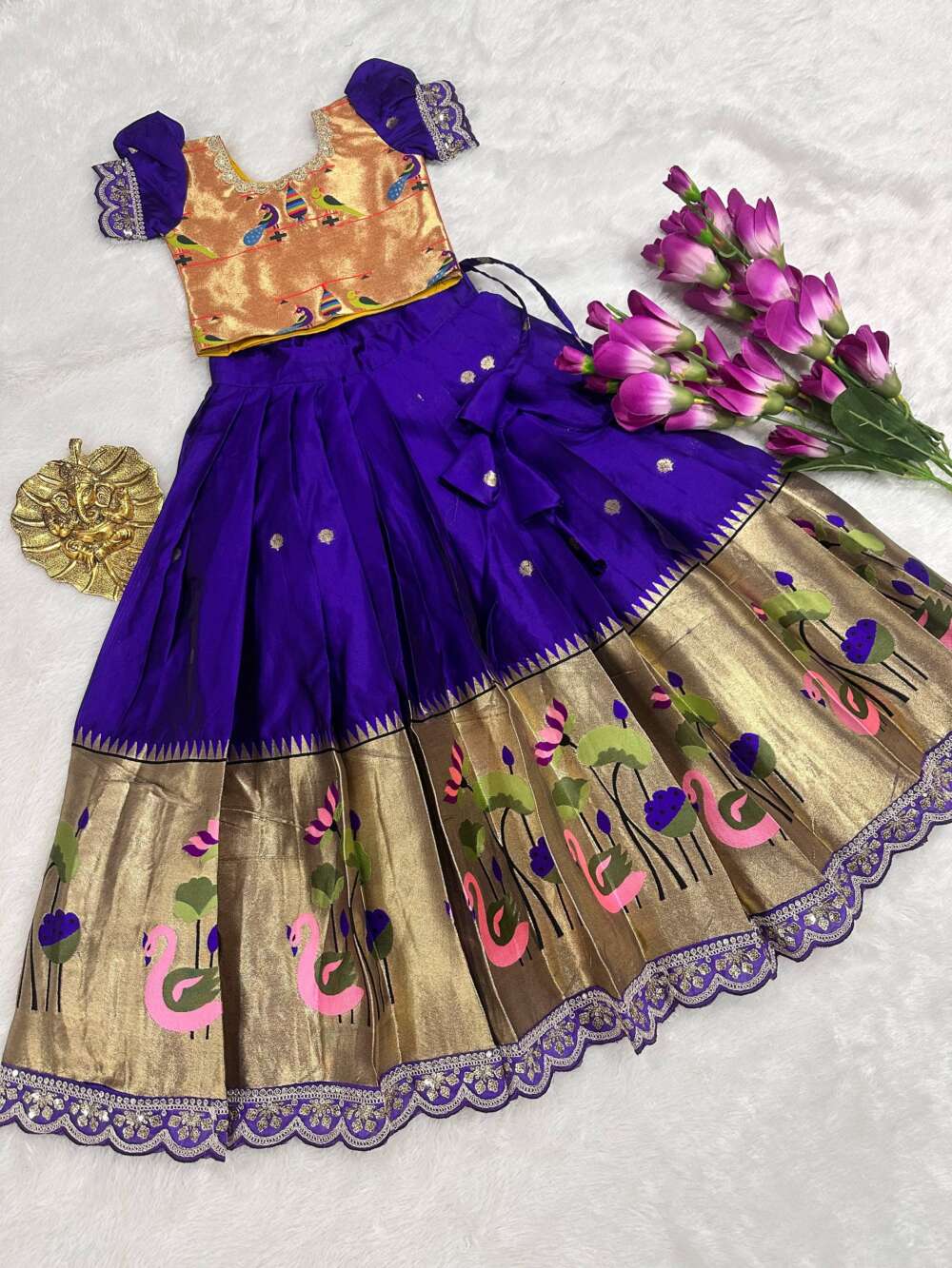 Heavy Paithani Silk Lehenga