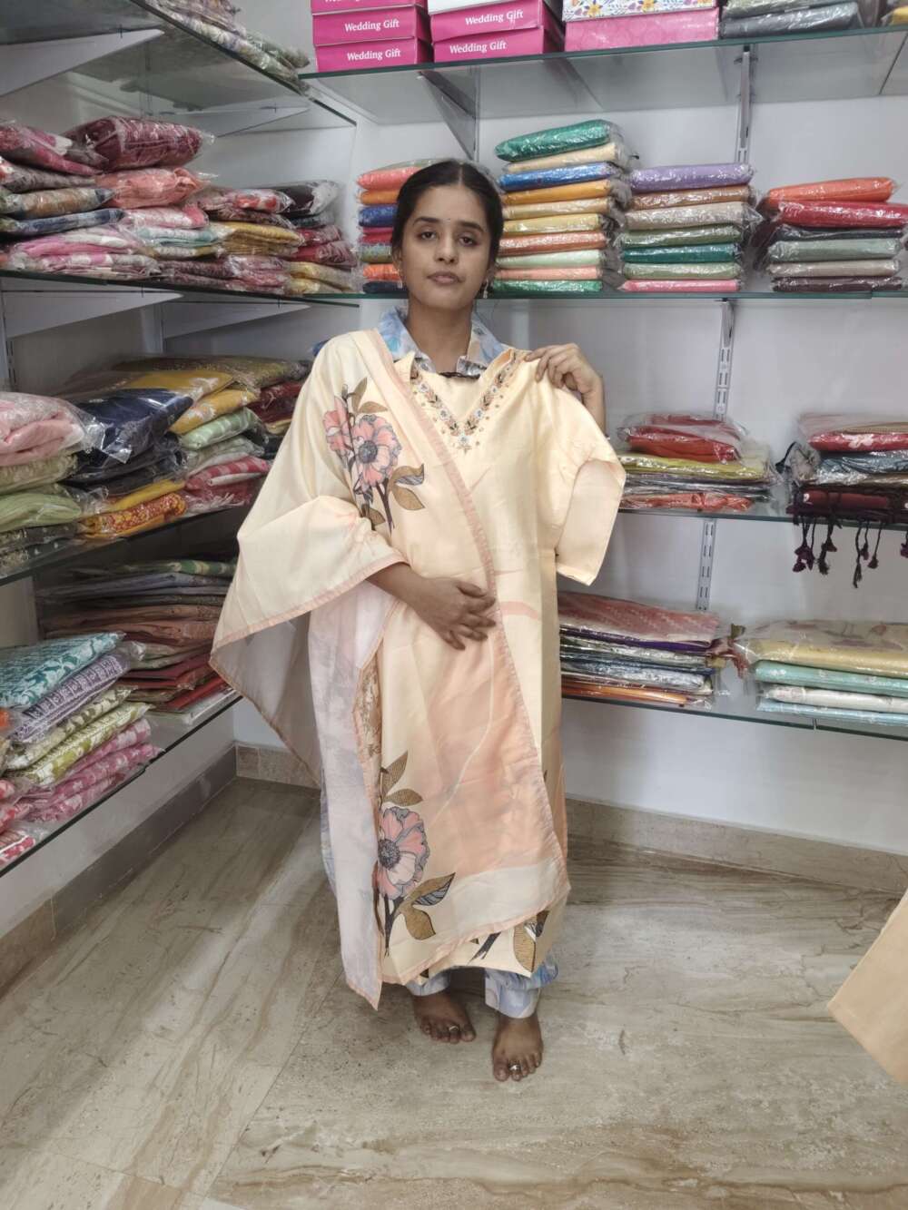 Muslin Kurthi 3 piece set