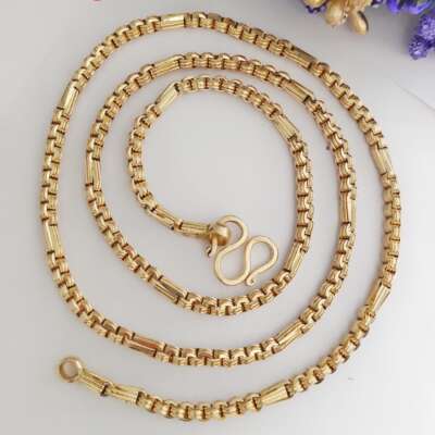 Pure panchalahom gold and silver mix Thali chains