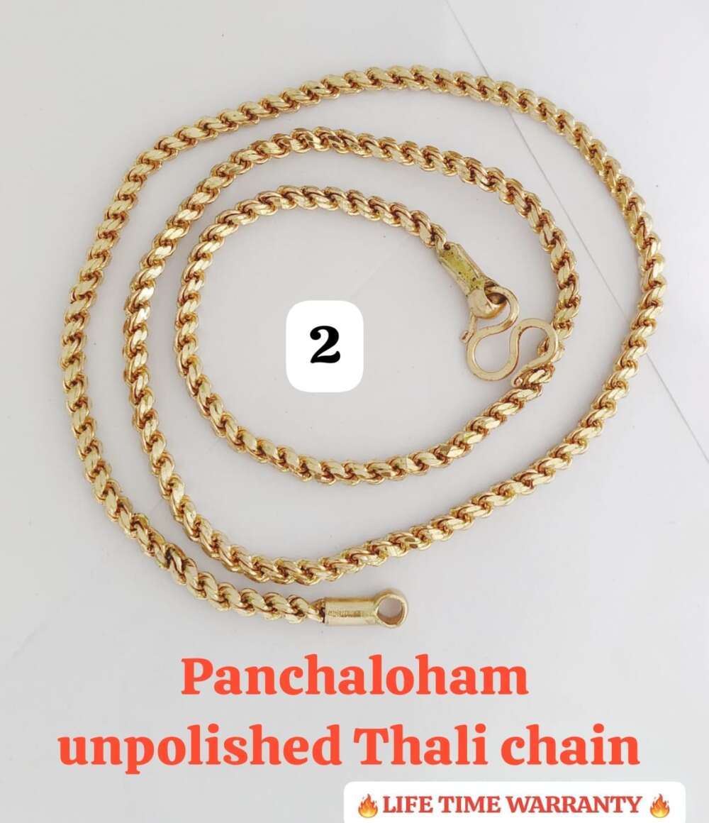 Pure panchalahom gold and silver mix Thali chains