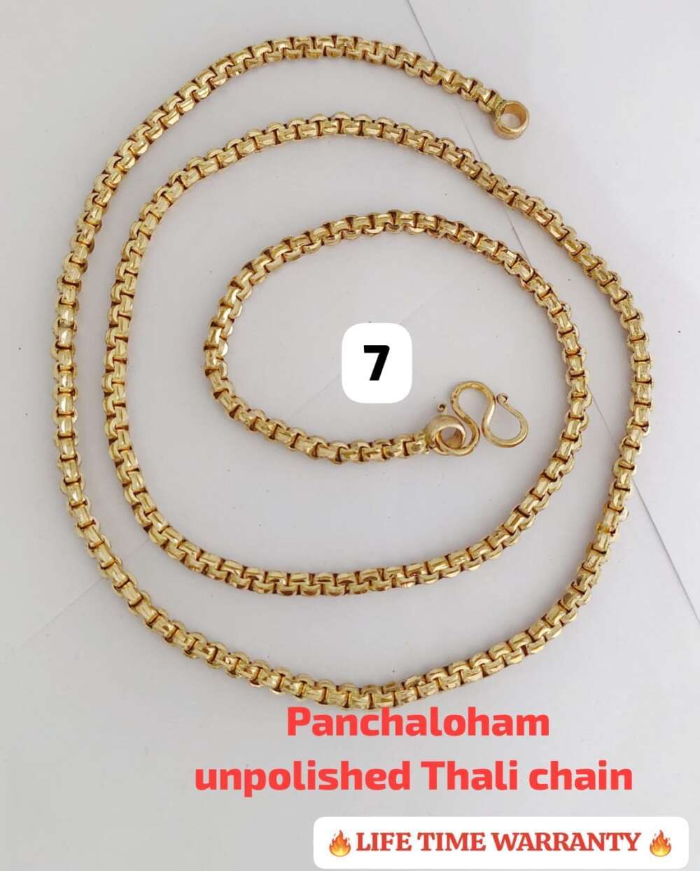 Pure panchalahom gold and silver mix Thali chains