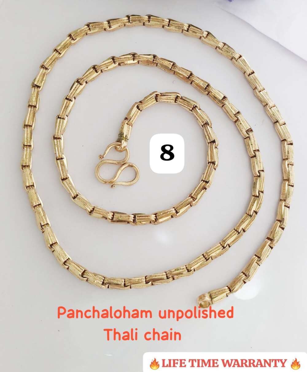 Pure panchalahom gold and silver mix Thali chains
