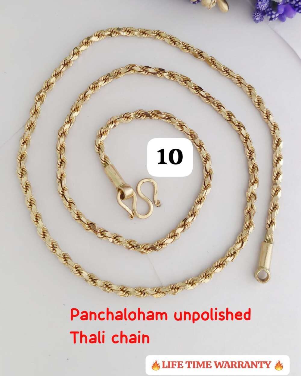 Pure panchalahom gold and silver mix Thali chains