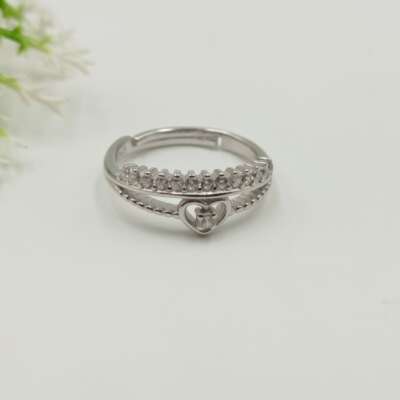 92.5 silver finger ring adjustable