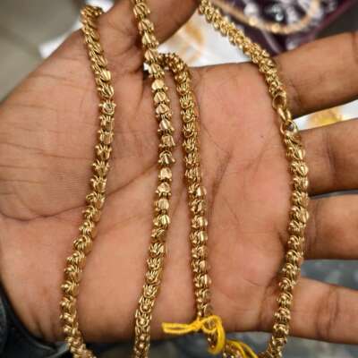 Pure panchalahom gold and silver mix Thali chains 24 inches