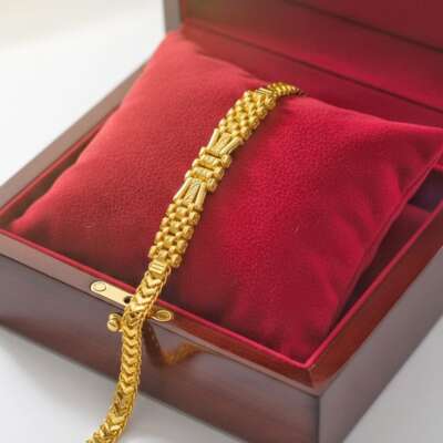 1 gram gold men's bracelet