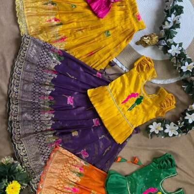 Parrot Peplum lehenga