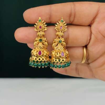 Jhumkas with screw back