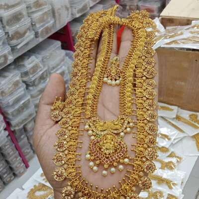 Bottumala+Laxmi Kasu Combo with earrings