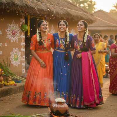 Pulmy Silk sankranthi special frock